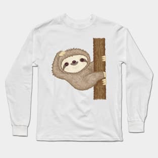 Shy sloth Long Sleeve T-Shirt